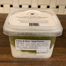 Load image into Gallery viewer, Saag Paneer Curry & Rice (Single Serve)