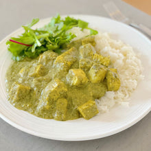 Load image into Gallery viewer, Saag Paneer Curry & Rice (Single Serve)