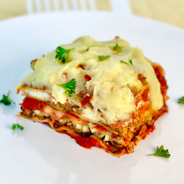 Easy, Cheesy, Plant-Based Food Processor Lasagna