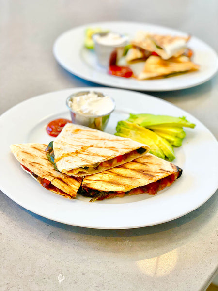 Dairy-Free Spinach and Black Bean Quesadilla