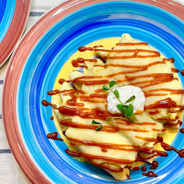 High Protein Plant-Based Cheesy Enchiladas