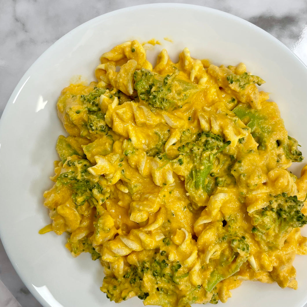 Gluten-Free Broccoli Cheddar Pasta (Serves 2-3)