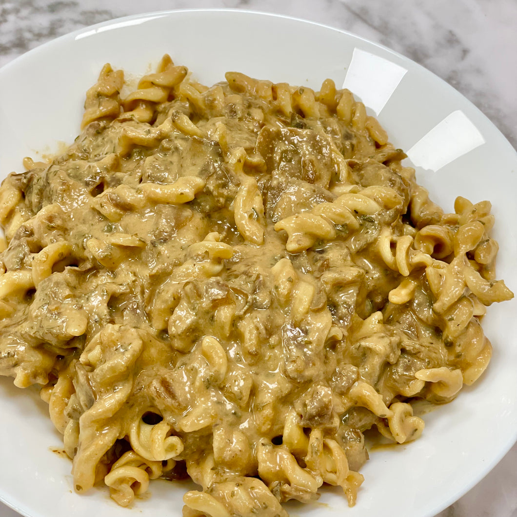 Gluten-Free Mushroom Stroganoff (Serves 2-3)